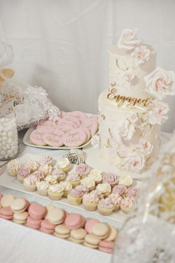 Engagement cake and cookies