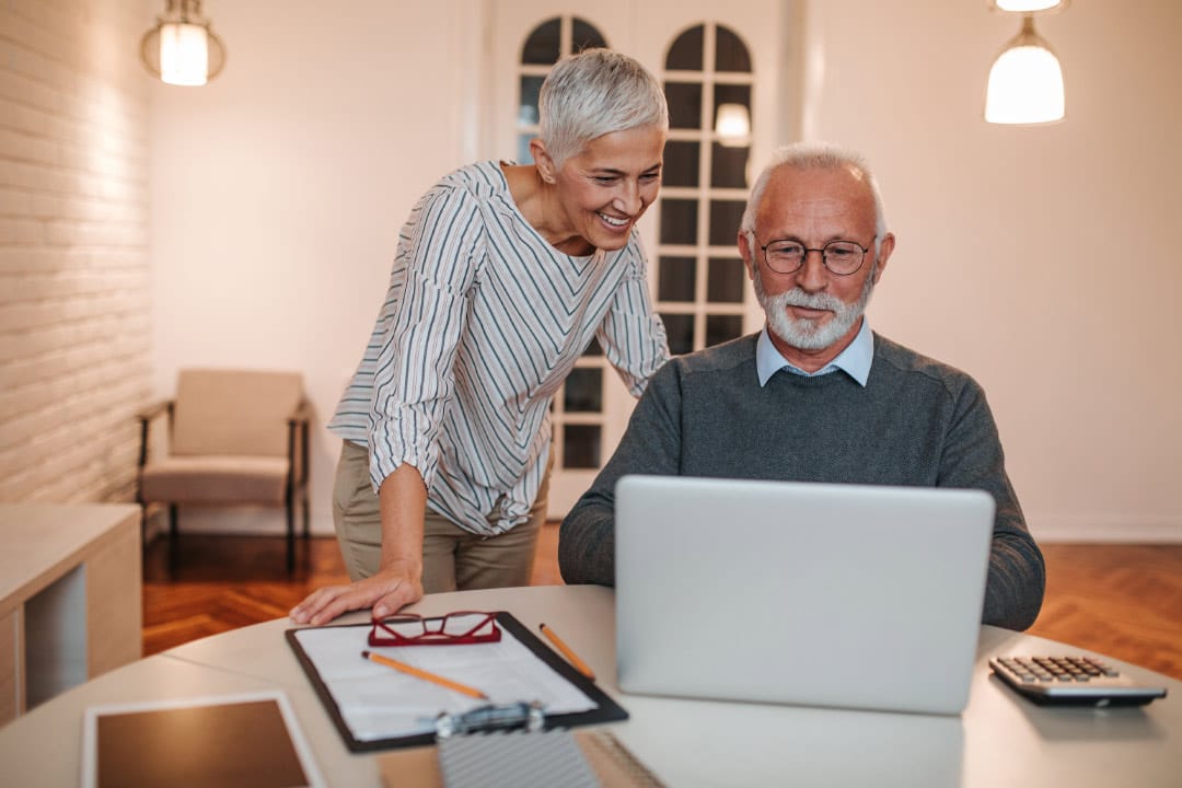 Older couple planning their ministry