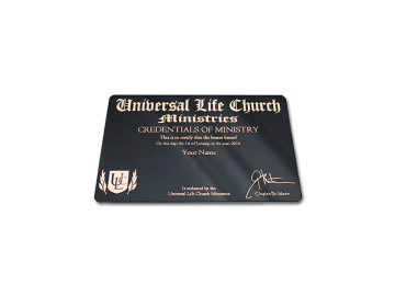 Credential of Ministry Card
