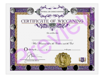 Lunar Wiccaning Certificate