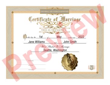 Marriage Certificate Printing