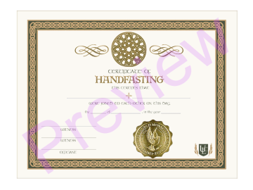 ULC Certificate of Handfasting
