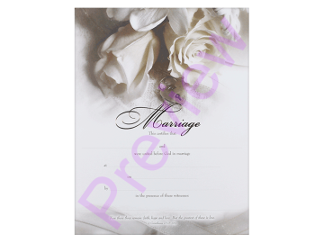 White Rose Marriage Certificate