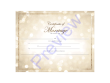 Themed Marriage Certificate