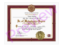 Related product: Honorary Dr Metaphysics Degree