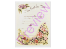 Related product: Vintage Floral Marriage Certificate