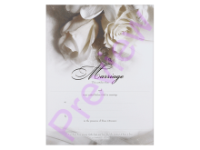 Related product: White Rose Marriage Certificate